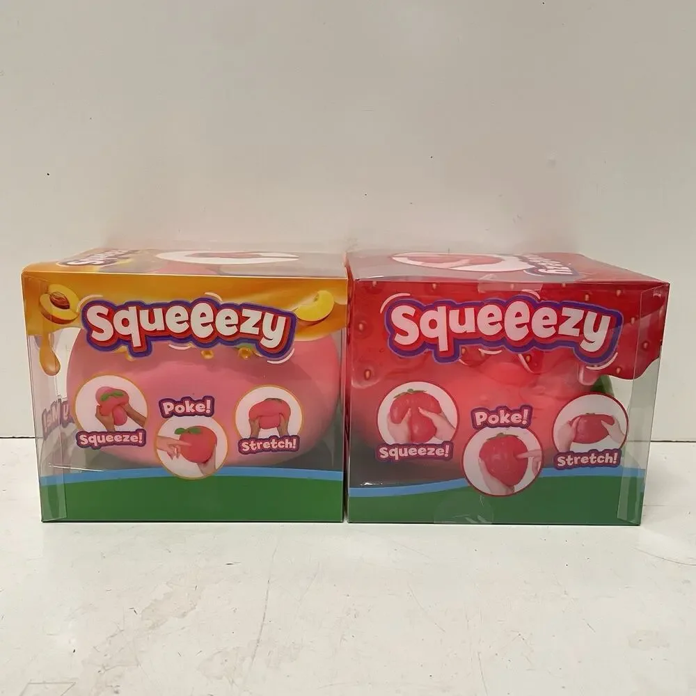 Viral Sunny Days Jumbo Squeezy Peach & Strawberry – Squishy Toy, Stress Relief
